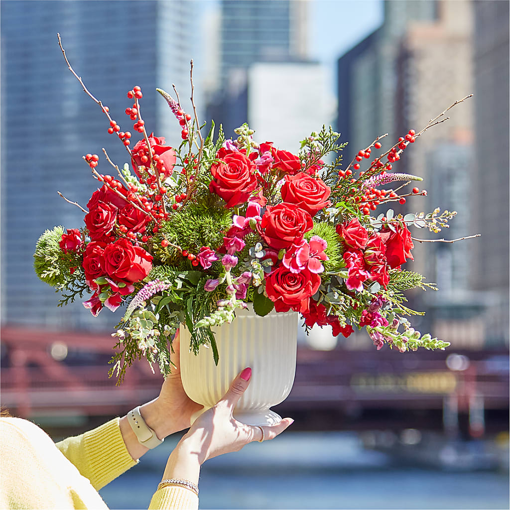 Big Red Bow Bouquet – DON'S FLORAL STUDIO, Leon IA