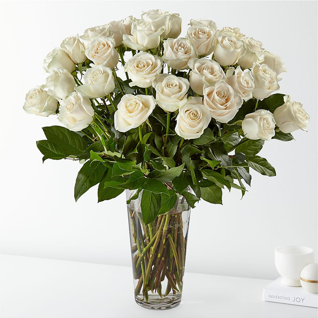 Long Stem White Rose Bouquet – DON'S FLORAL STUDIO, Leon IA