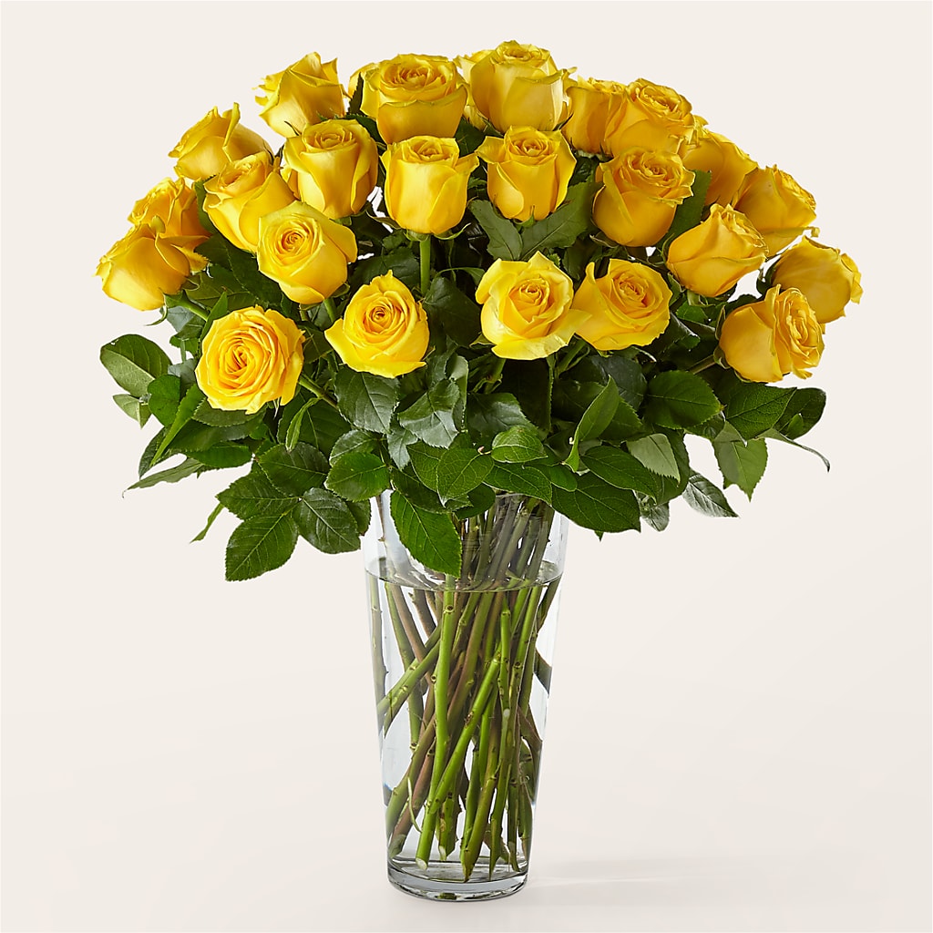 Long Stem Yellow Rose Bouquet – DON'S FLORAL STUDIO, Leon IA