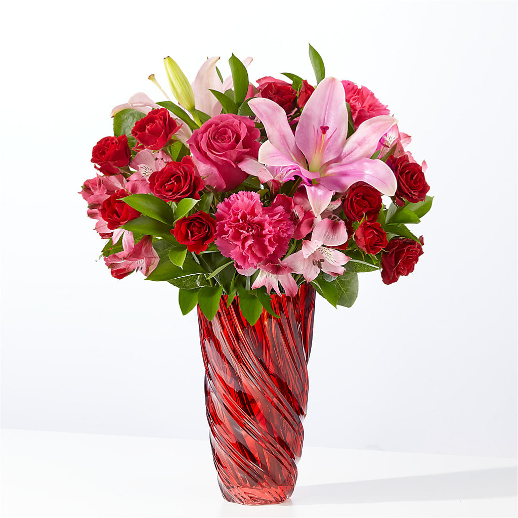 In Love Bouquet with Luxe Swirl Vase – DON'S FLORAL STUDIO, Leon IA