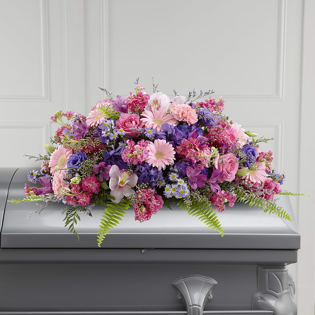Glorious Garden Casket Spray – DON'S FLORAL STUDIO, Leon IA