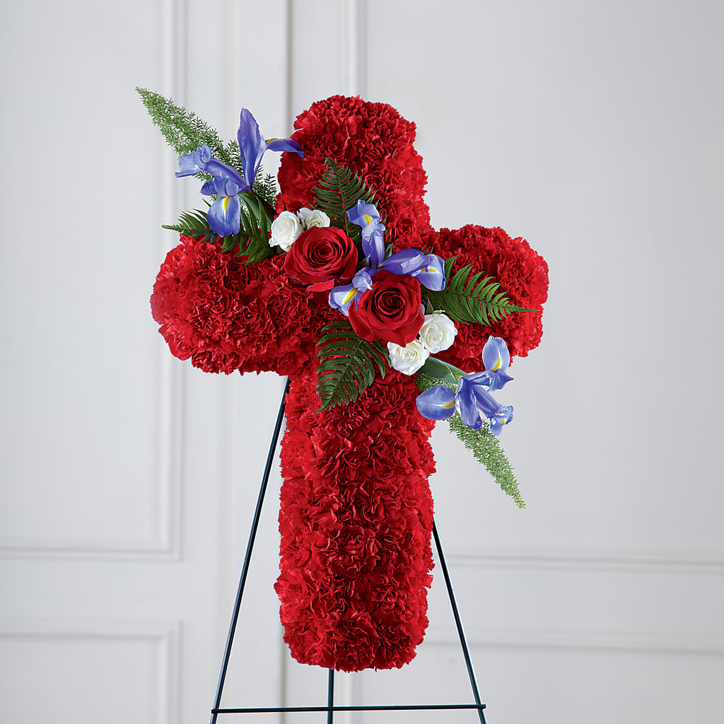 Faithful Hero Floral Cross – DON'S FLORAL STUDIO, Leon IA