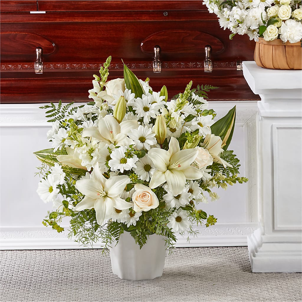 Thoughts of Tranquility Floor Basket – DON'S FLORAL STUDIO, Leon IA