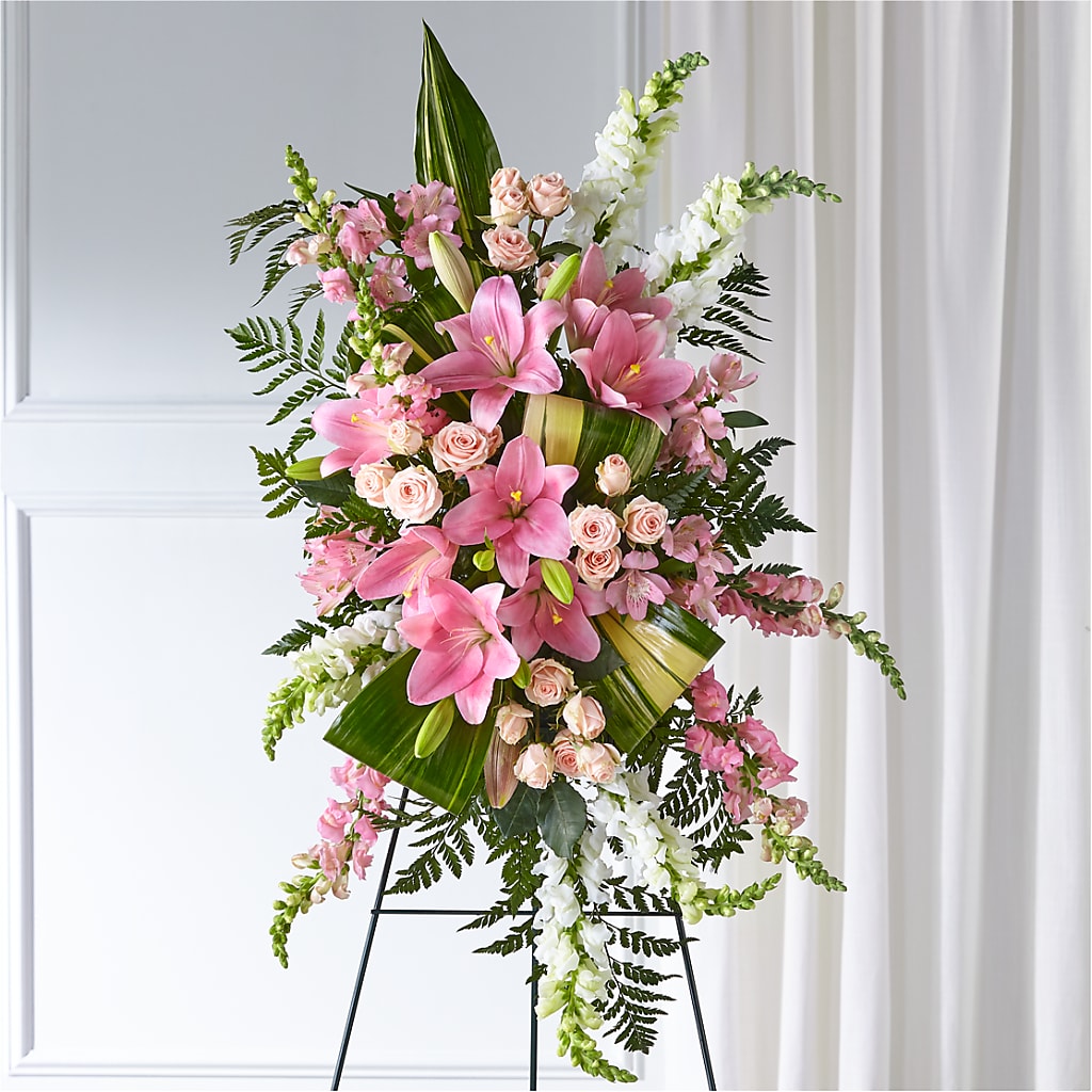 Elegant Embrace Standing Spray – DON'S FLORAL STUDIO, Leon IA