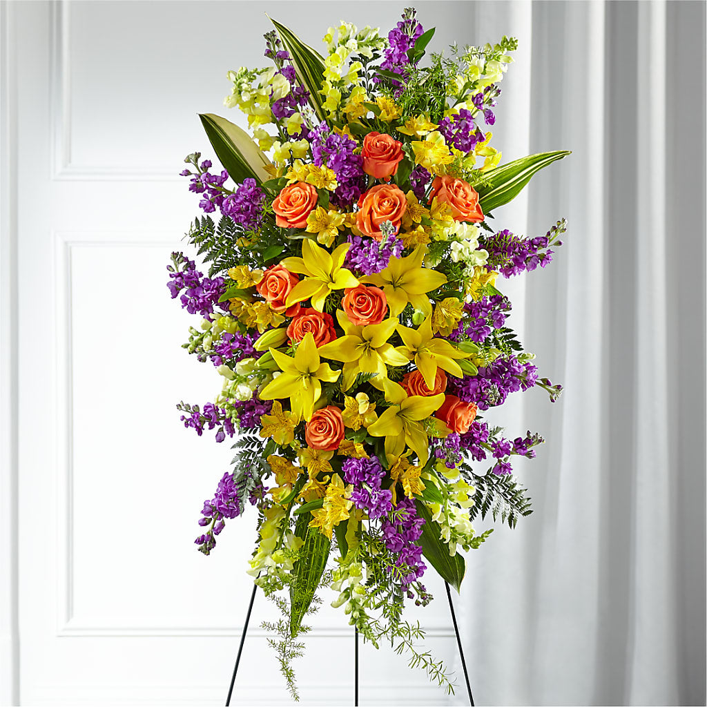 Thoughtful Prayers Standing Spray – DON'S FLORAL STUDIO, Leon IA