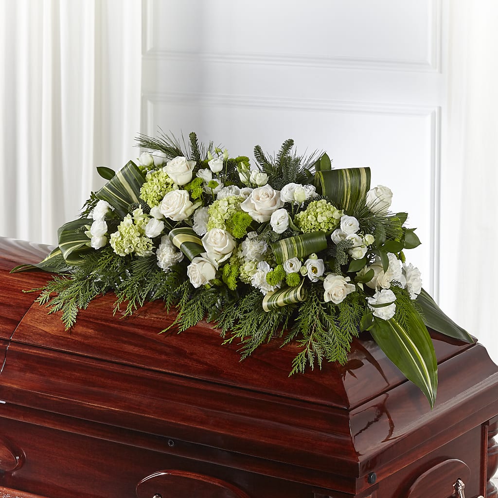 Hopeful Gesture Casket Spray – DON'S FLORAL STUDIO, Leon IA