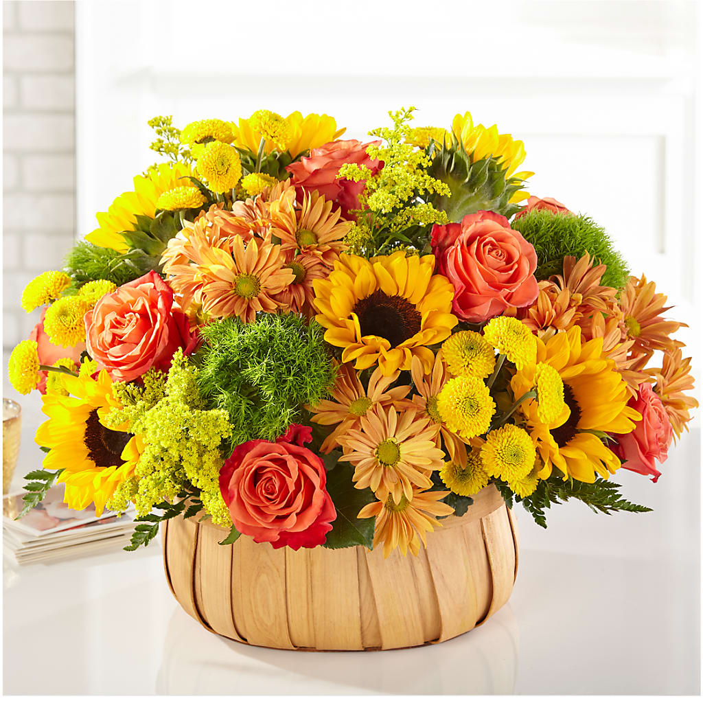 Harvest Sunflower Basket – DON'S FLORAL STUDIO, Leon IA