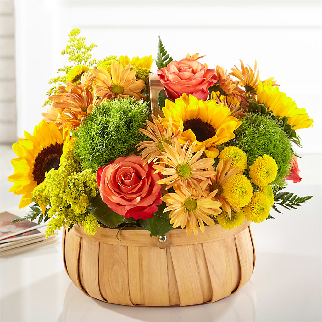 Harvest Sunflower Basket – DON'S FLORAL STUDIO, Leon IA