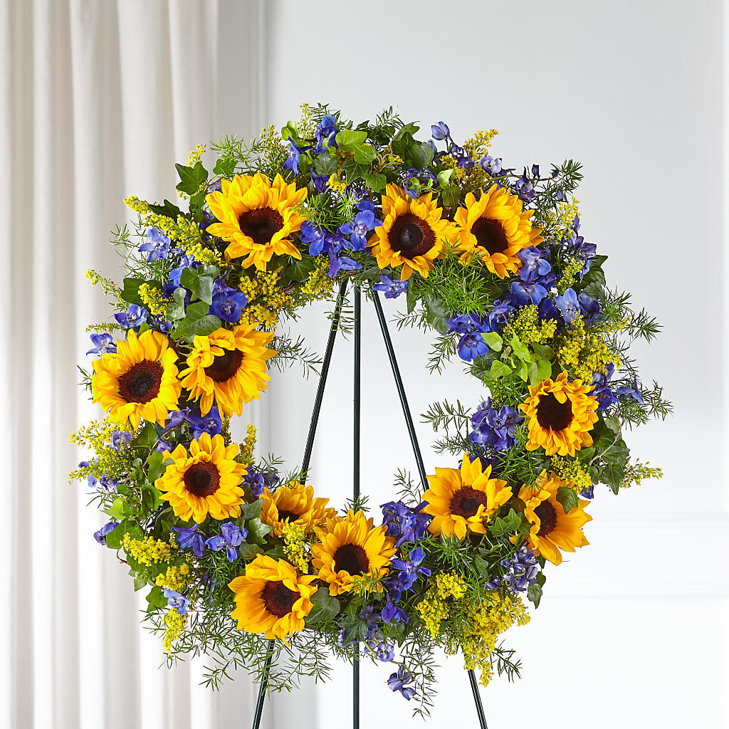 Bright Rays Wreath – DON'S FLORAL STUDIO, Leon IA