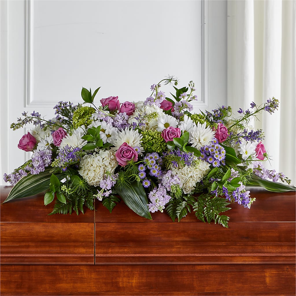 Meadows of Serenity Casket Spray – DON'S FLORAL STUDIO, Leon IA