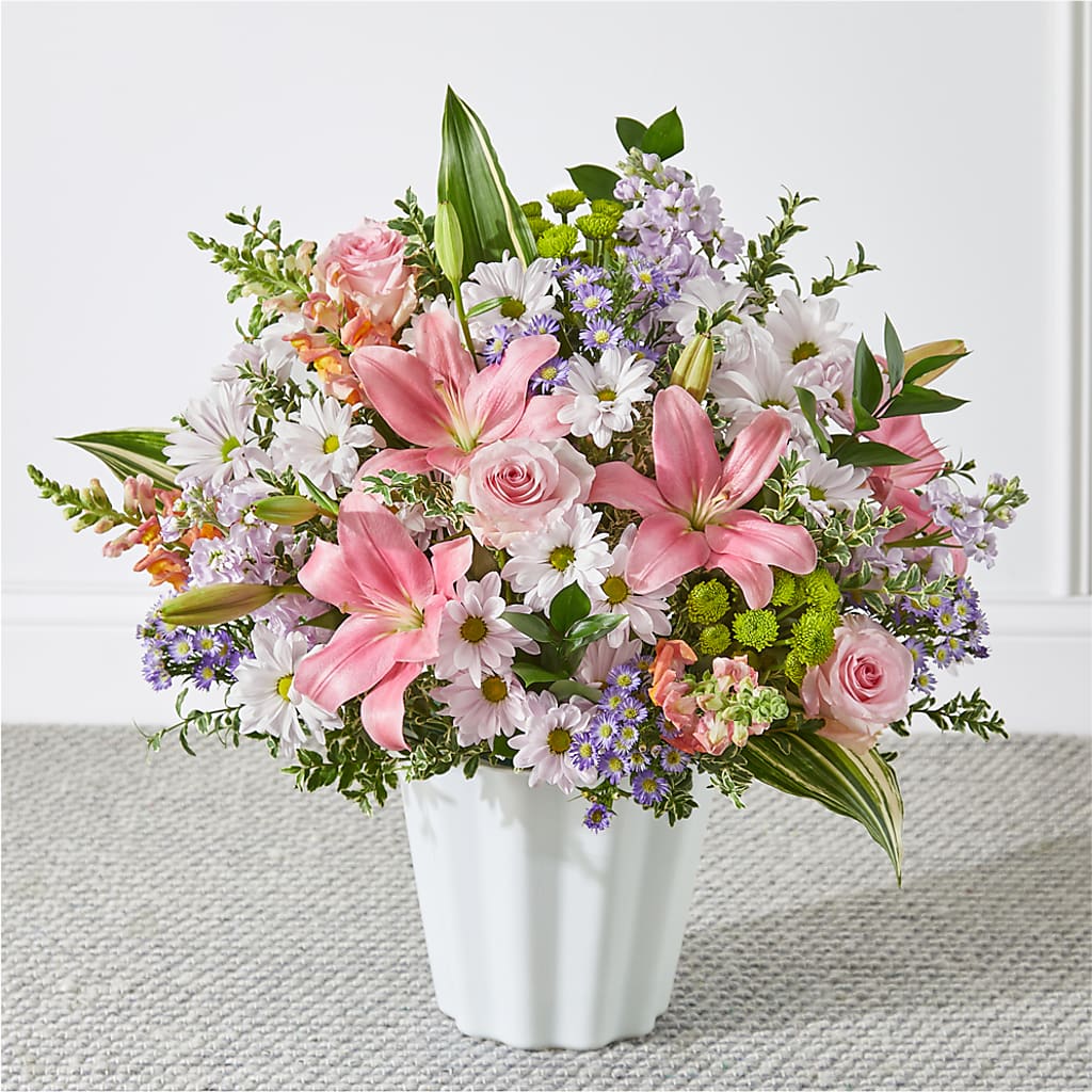 Abundant Compassion Floor Basket – DON'S FLORAL STUDIO, Leon IA
