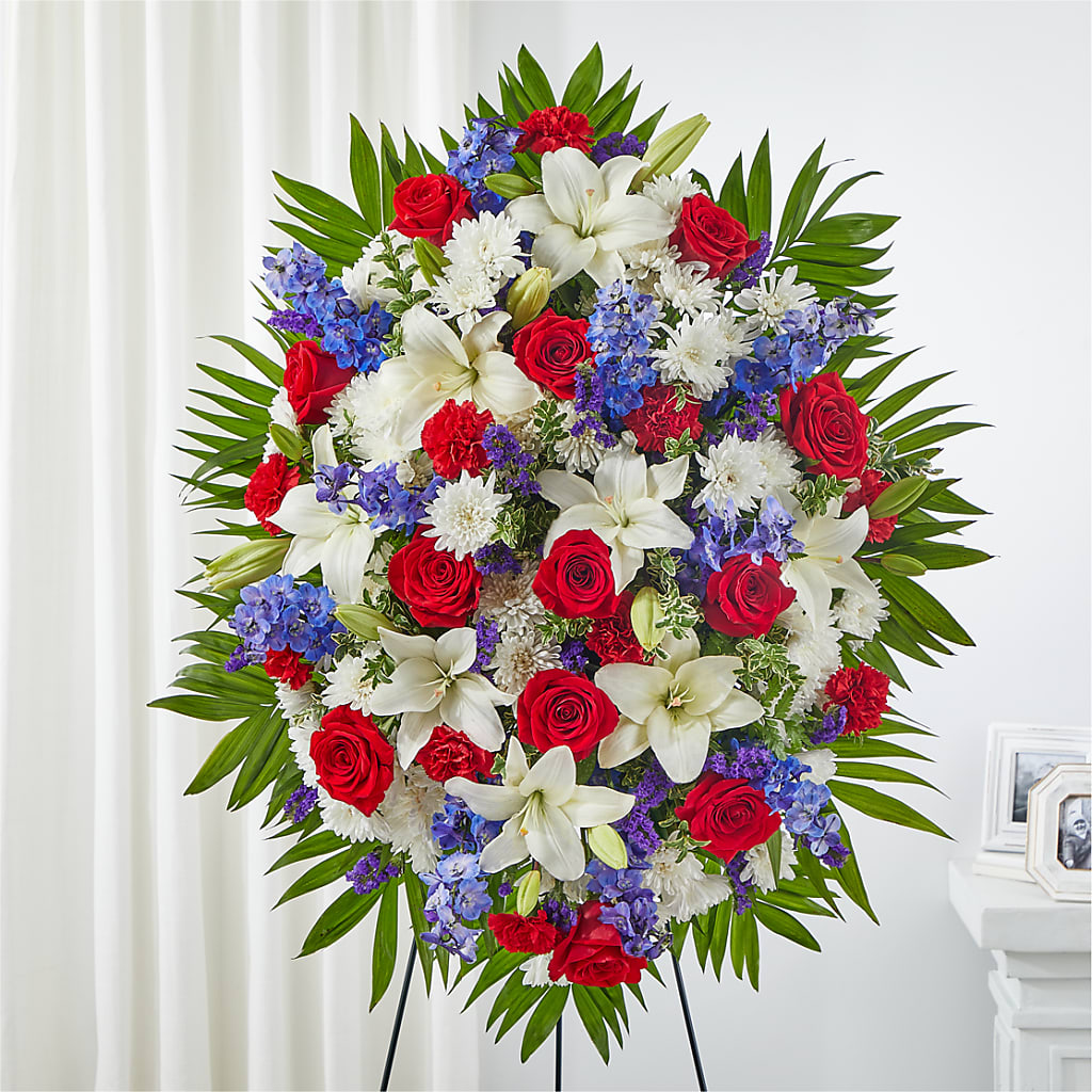 Cherished Service Standing Spray – DON'S FLORAL STUDIO, Leon IA