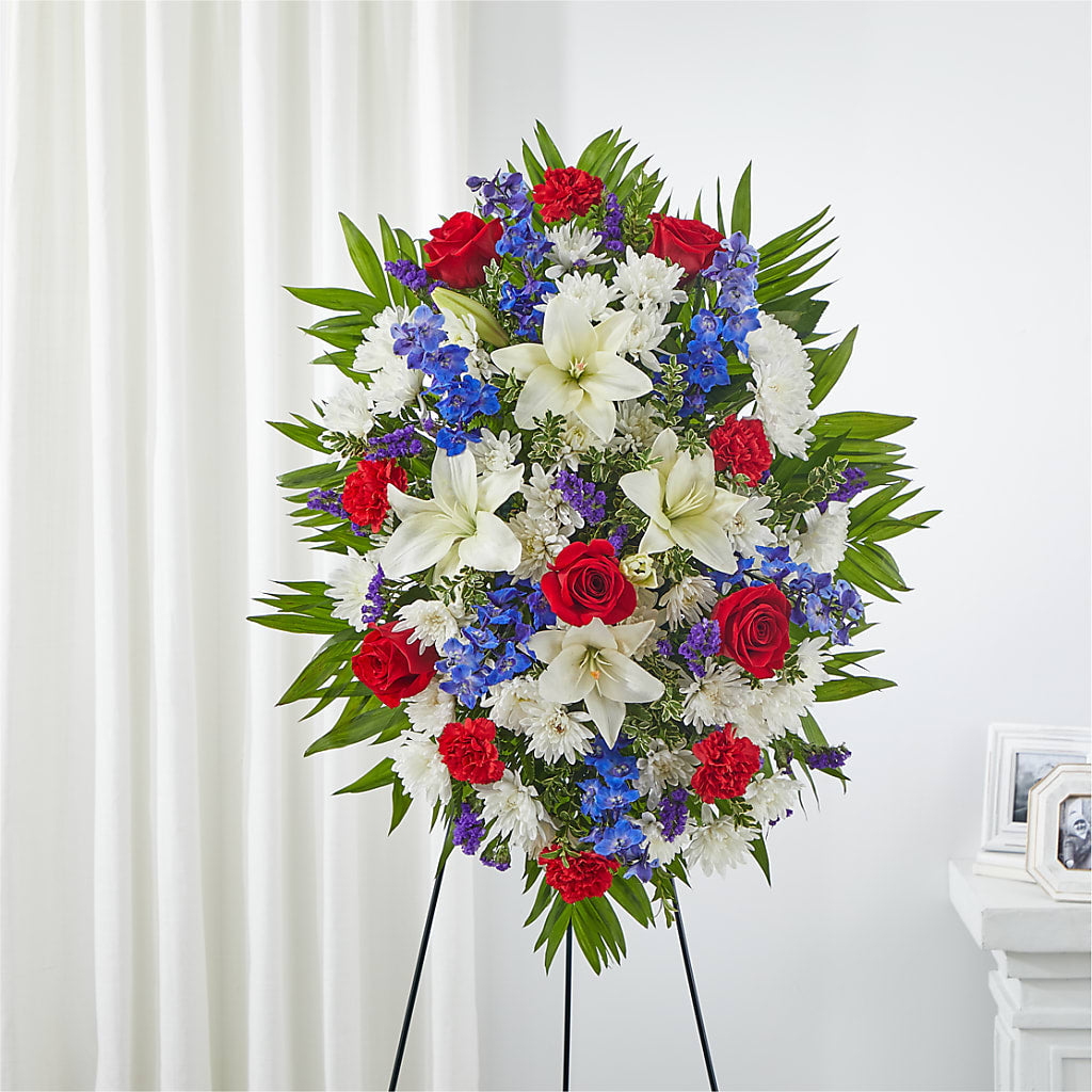 Cherished Service Standing Spray – DON'S FLORAL STUDIO, Leon IA