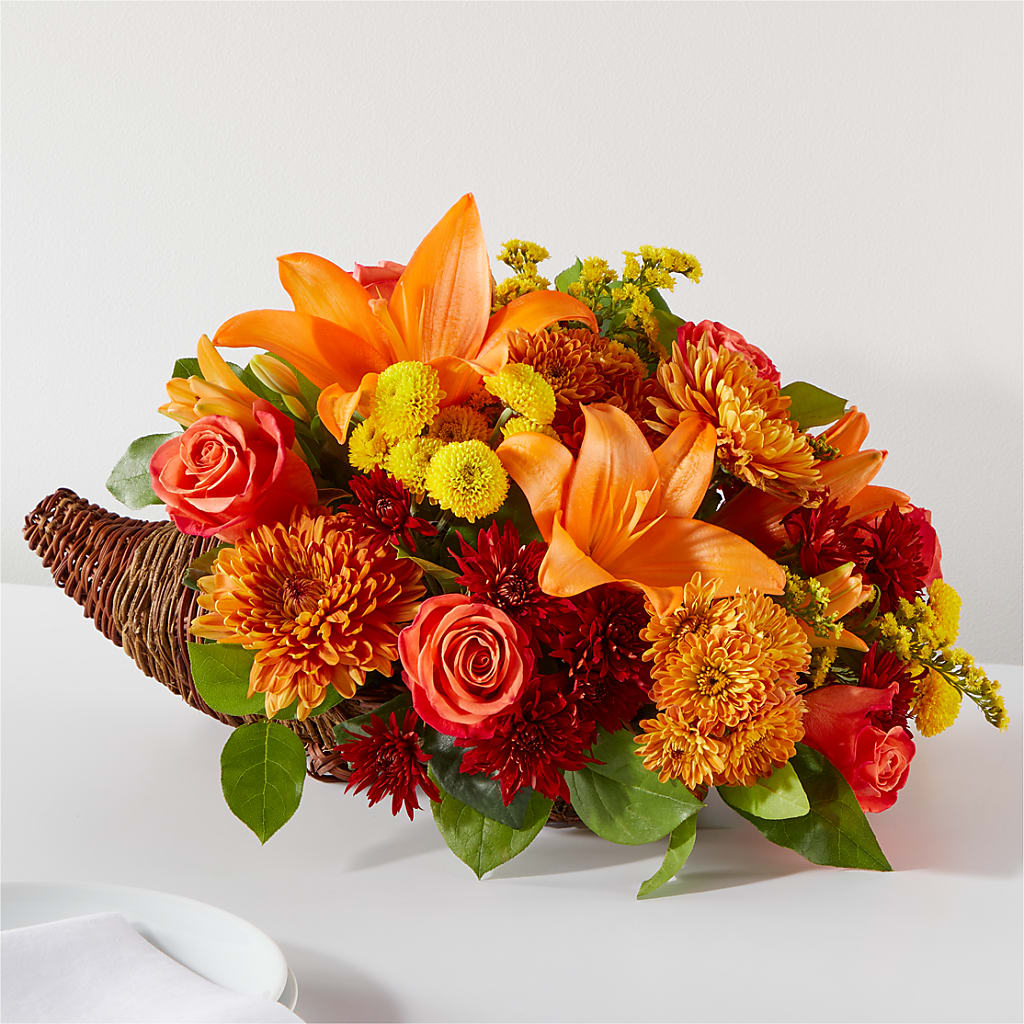 Bouquet of Blessings Cornucopia – DON'S FLORAL STUDIO, Leon IA