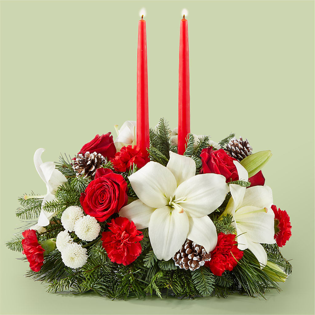 Seasonal Festivities Centerpiece – DON'S FLORAL STUDIO, Leon IA