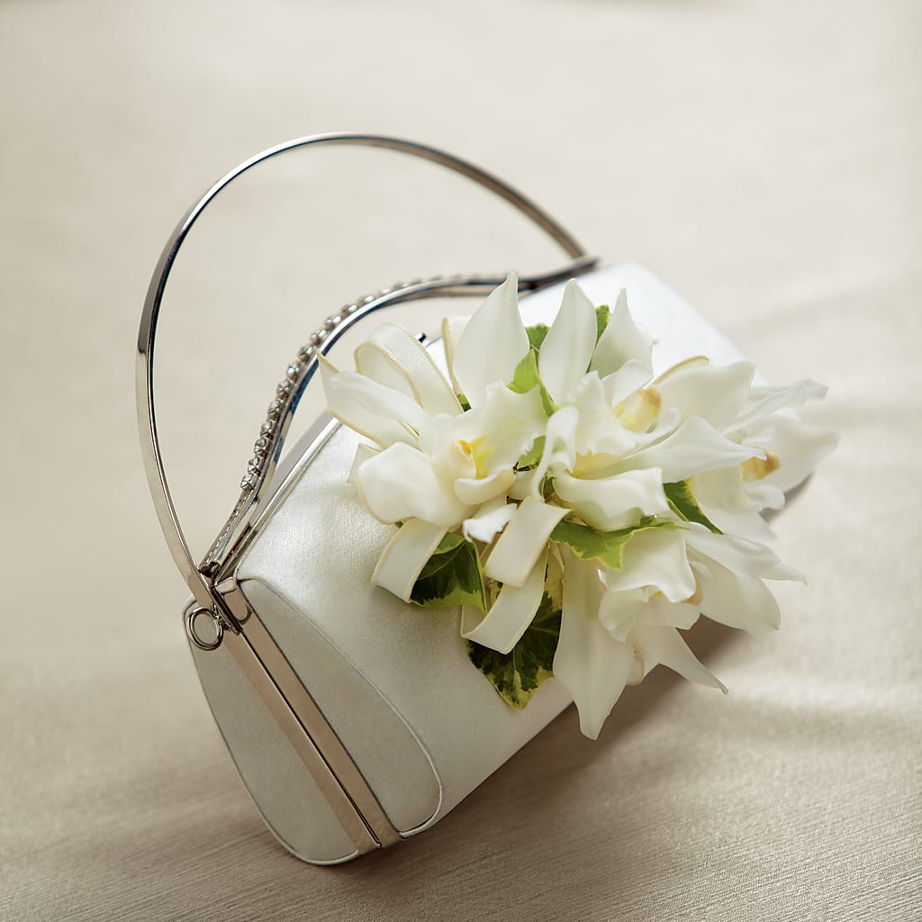 White Purse Decor – DON'S FLORAL STUDIO, Leon IA