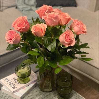 Long Stem Pink Rose Bouquet – DON'S FLORAL STUDIO, Leon IA