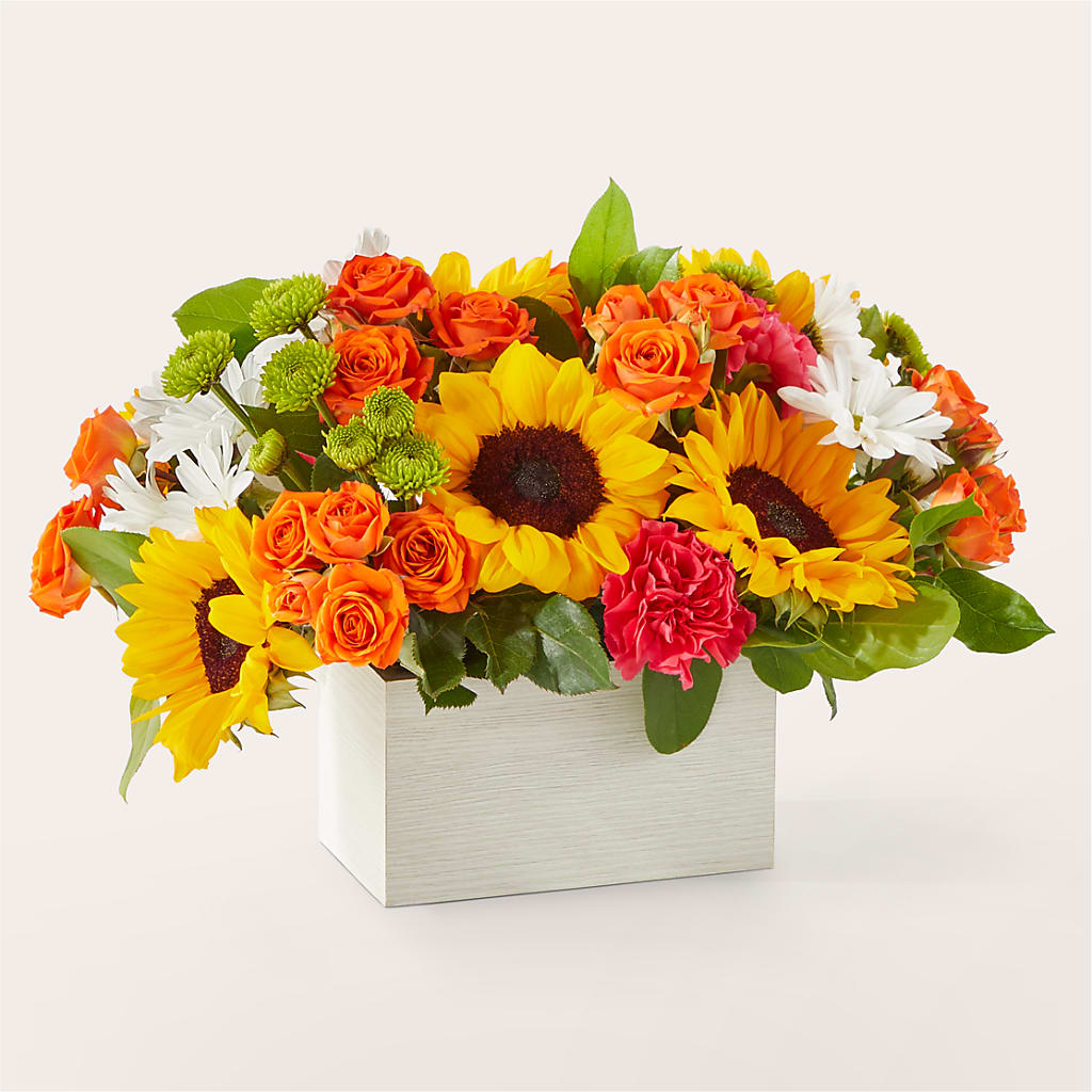 Sun-drenched Blooms Box Bouquet – DON'S FLORAL STUDIO, Leon IA