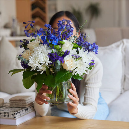 Cerulean Waves Bouquet – DON'S FLORAL STUDIO, Leon IA