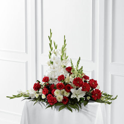 Crimson & White Arrangement – DON'S FLORAL STUDIO, Leon IA