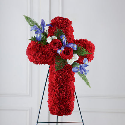 Faithful Hero Floral Cross – DON'S FLORAL STUDIO, Leon IA