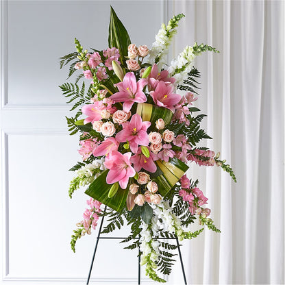 Elegant Embrace Standing Spray – DON'S FLORAL STUDIO, Leon IA