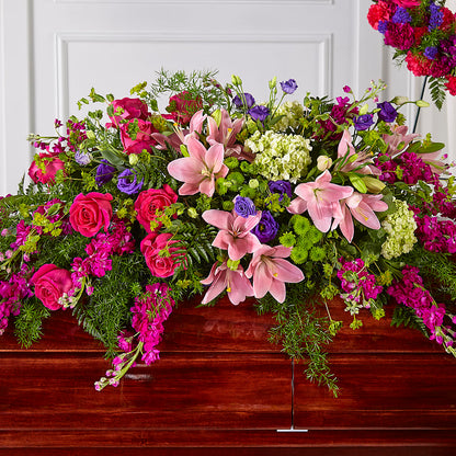 Radiant Tribute Casket Spray – DON'S FLORAL STUDIO, Leon IA