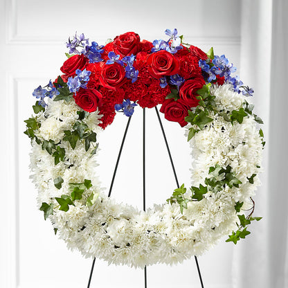 Patriotic Passion Wreath – DON'S FLORAL STUDIO, Leon IA