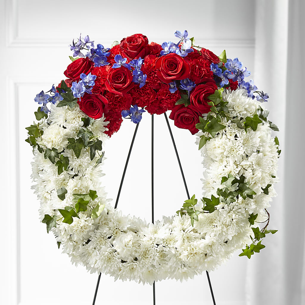 Patriotic Passion Wreath – DON'S FLORAL STUDIO, Leon IA