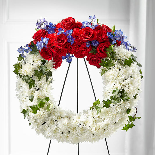 Patriotic Passion Wreath – DON'S FLORAL STUDIO, Leon IA