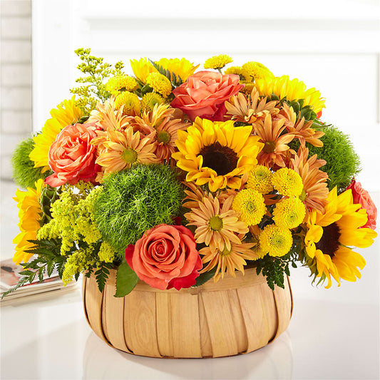 Harvest Sunflower Basket – DON'S FLORAL STUDIO, Leon IA
