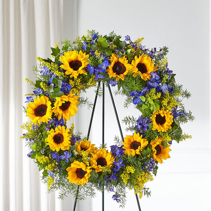 Bright Rays Wreath – DON'S FLORAL STUDIO, Leon IA