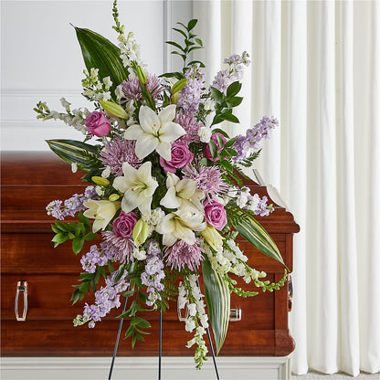 Grateful Hearts Standing Spray – DON'S FLORAL STUDIO, Leon IA