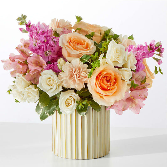 Paradise Bouquet with Ivory Vase – DON'S FLORAL STUDIO, Leon IA