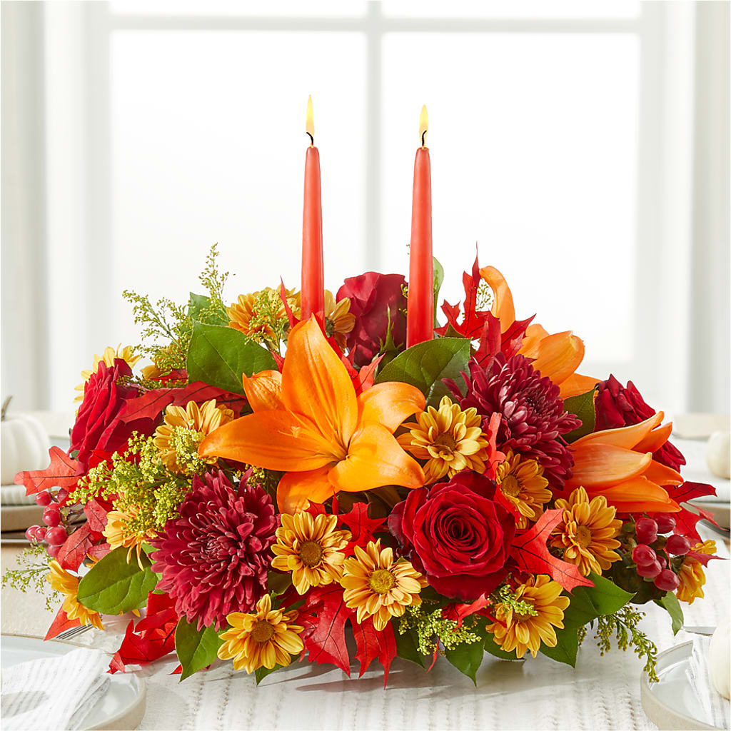Autumn's Embrace Centerpiece – DON'S FLORAL STUDIO, Leon IA