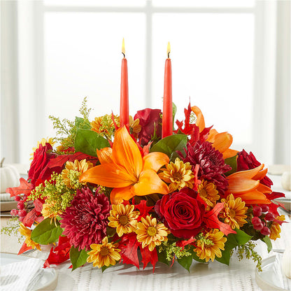 Autumn's Embrace Centerpiece – DON'S FLORAL STUDIO, Leon IA