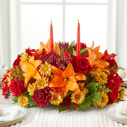 Autumn's Embrace Centerpiece – DON'S FLORAL STUDIO, Leon IA