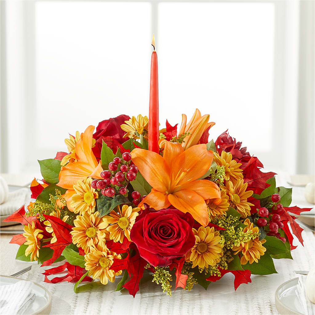 Autumn's Embrace Centerpiece – DON'S FLORAL STUDIO, Leon IA