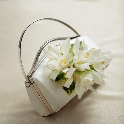 White Purse Decor – DON'S FLORAL STUDIO, Leon IA
